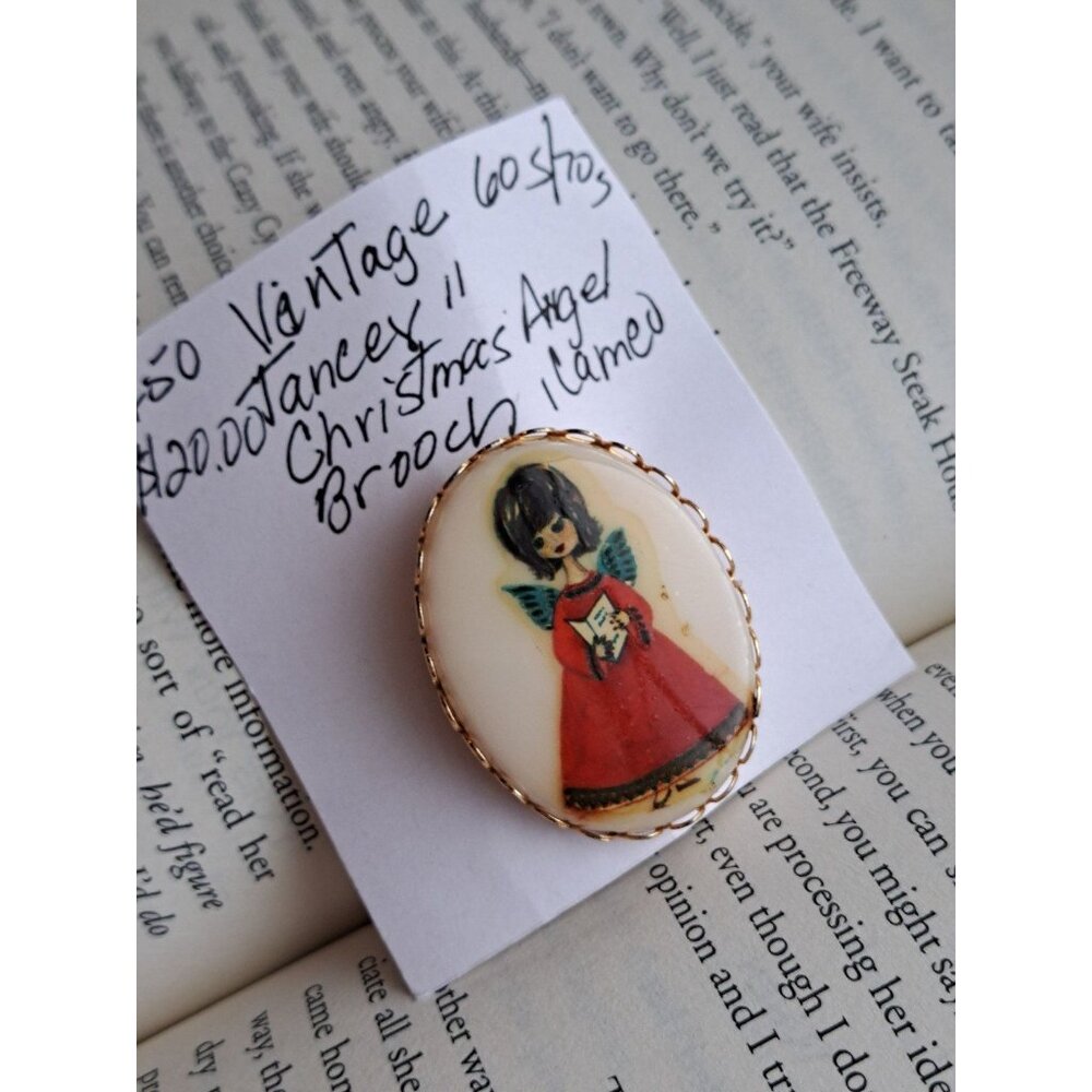 Vintage brooch Christmas angel